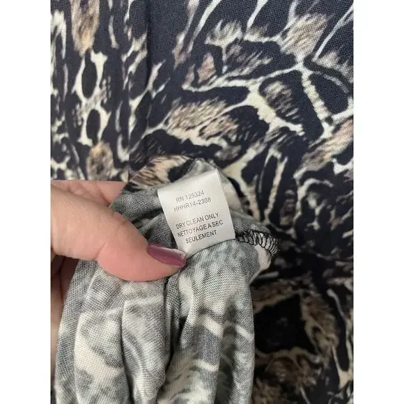 Haute Hippie Women's Black Marbled Sleeveless Sheath Dress Size Large - Picture 6 of 7